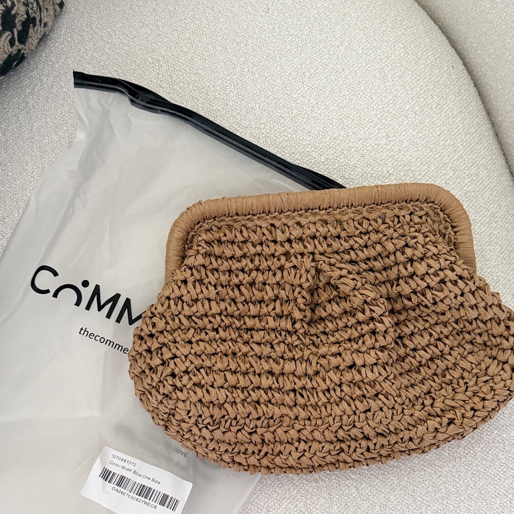 New Never Used Raffia Clutch